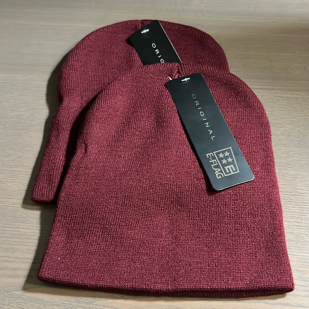 E Flag Original Burgundy Beanie